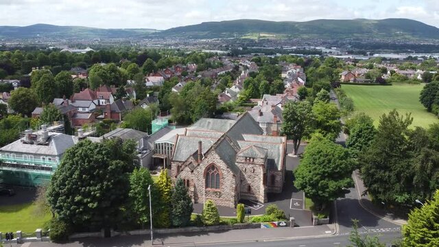 Aerial photo of Belfast City Co Antrim Northern Ireland 