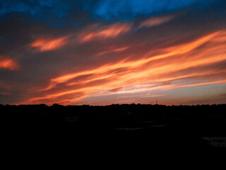 sunset in the mountains