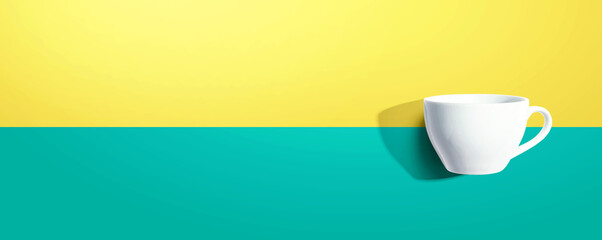 A cup of coffee with drop shadow