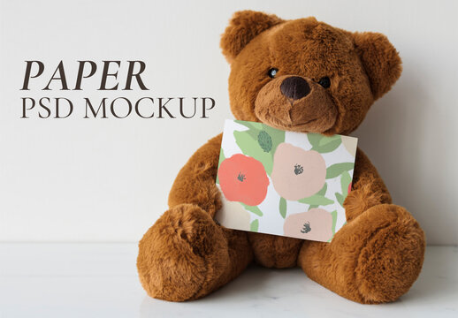 Bear Doll with Mockup Card