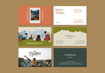 Set of Business Card for Travel Agency