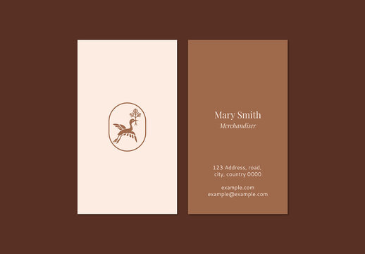 Editable Fashion Name Card Layout