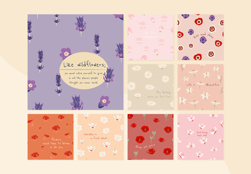 Editable Floral Aesthetic Banner Layout
