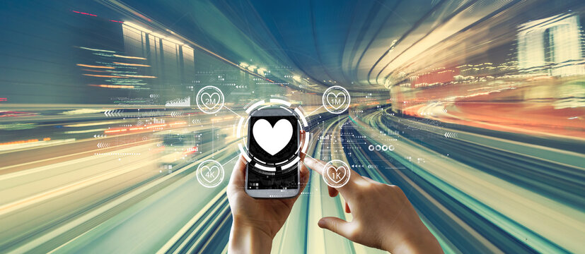 Get more likes concept with high speed motion blur