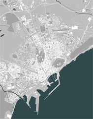 map of the city of Alicante, Spain