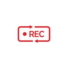 recording icon vector illustration design template