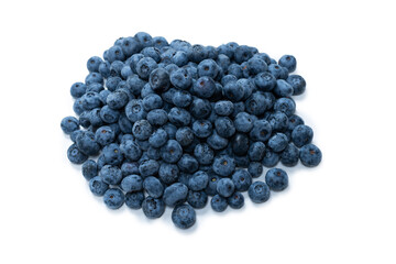 Group of fresh blueberry isolated on a white background.