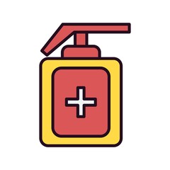 Sanitizer Linear Vector Icon Design