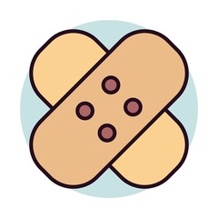 Bandage Linear Vector Icon Design