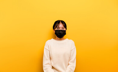 Asian woman wearing a mask Corona virus prevention rest in quarantine The social and emotional...
