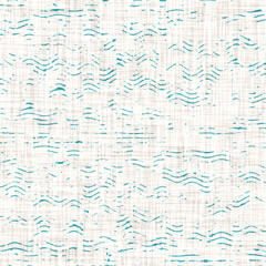 Aegean teal mottled linen nautical texture background. Summer coastal living style home decor. Worn turquoise blue dyed textile seamless pattern.