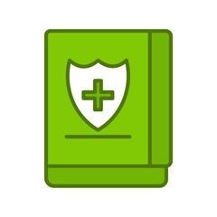 Medical Book Linear Vector Icon Design