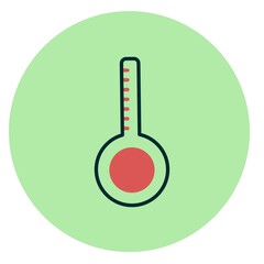 Thermometer Filled Vector Icon Design