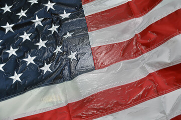 United States of America flag. Image of the American flag on cellophane film.