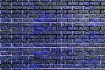 Closeup shot of purple brick wall a modern construction of building's facade