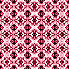 Red seamless portuguese tiles Ikat spanish tile pattern Italian majolica Mexican puebla talavera Moroccan, Turkish, Lisbon floor tiles Ethnic tile design Tiled texture for flooring ceramic.