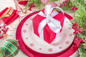 Christmas table setting
