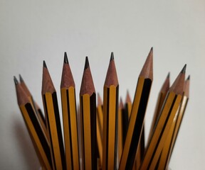 row of pencils