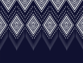
Geometric ethnic pattern traditional Texture design, Dark blue pattern for fashion,carpet,wallpaper,clothing,wrapping,Batik,fabric,clothes, Fashion, in Vector illustration embroidery style.eps