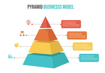 Pyramid Infographics. Funnel Pyramid with 5 charts