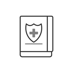Medical Book Linear Vector Icon Design