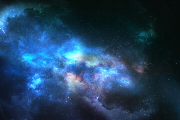 Fototapeta na wymiar Blue night sky with stars. Night Sky Wallpapers.