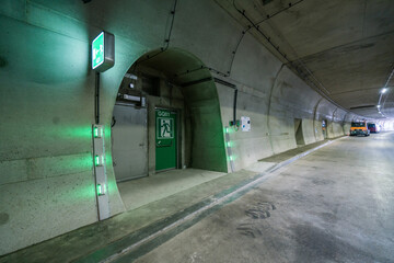 Emergency exit in a modern Tunnel