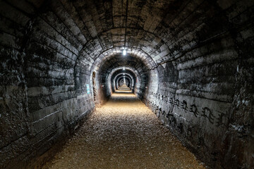 Fototapeta na wymiar Old European tunnel