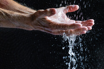 Hands wash clean in shower 10