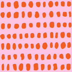 Seamless pattern with round organic shapes. Fashion stylish natural texture.