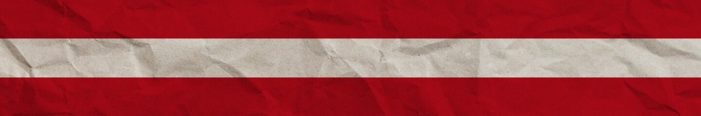 Austria Long Horizontal Banner Flag Paper Texture Effect Illustration