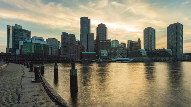Boston Skyline time lapse