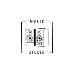 music studio logo idea vector eps 10