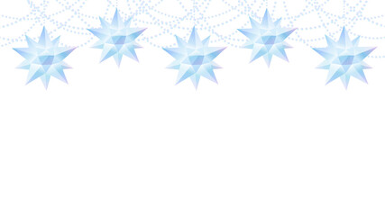 スターオーナメントのフレーム_クリスタルのイラスト_16:9