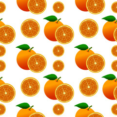 seamless background with oranges