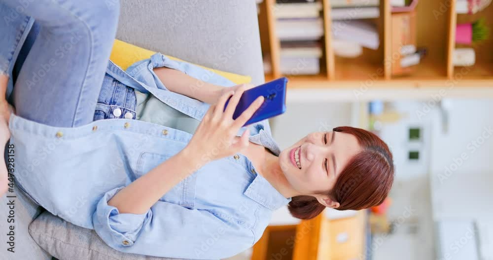 Canvas Prints Asian woman using smartphone