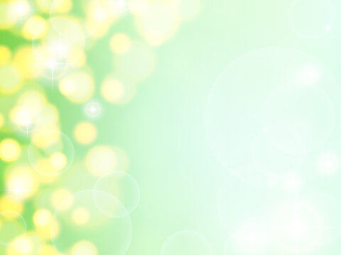 ボケた光のイラスト_玉ボケの抽象的な背景_緑