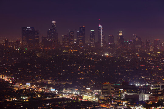 View from Griffith Observatory to Downtown, Los Angeles, California
