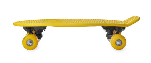 Yellow skateboard isolated on white. Sport equipment © New Africa