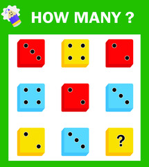 Kids and adult mathematical game. Logical thinking training. Puzzle game. Vector illustration.  
