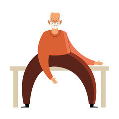 grandfather seated character