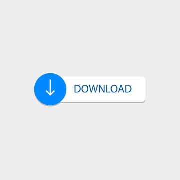 Download button. Arrow down. File download icon. Vector graphics