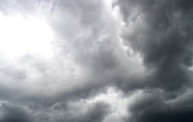 Dark clouds in the sky before a thunderstorm