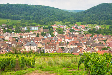 Fototapeta na wymiar Blick auf Soultzbach-les-Bains in den Vogesen