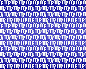 Seamless pattern with zodiac sign virgo