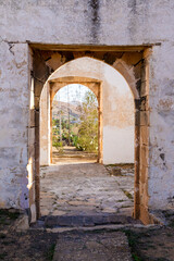Obraz premium Ruins of the former Franciscan monastery or convent at Betancuria, the ancient capital of the Canary Island of Fuerteventura