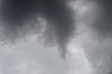 Dark clouds in the sky before a thunderstorm