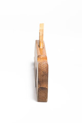 Old wooden jointer isolated on a white background