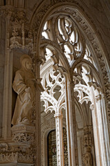 TOLEDO - MARCH 8: Gothic atrium of Monasterio San Juan de los Reyes or  Monastery of Saint John of...