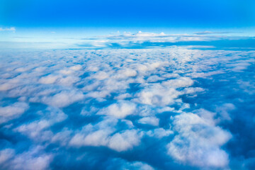 A cloudscape from an aircraft window somewhere over southern England